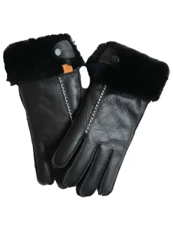 Handschoenen met lamsvacht "Lady" zwart