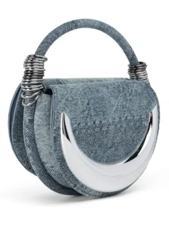 Handtas lichtblauw - (B)21 x (H)16 x (D)10 cm