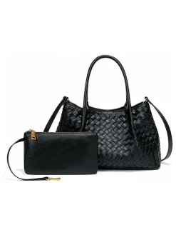 Handtas zwart - (B)30 x (H)18 x (D)10 cm