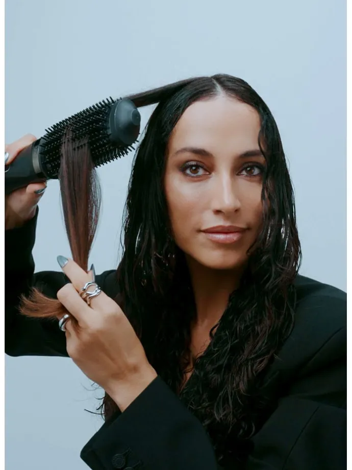 Heteluchtborstel "duet blowdry" zwart