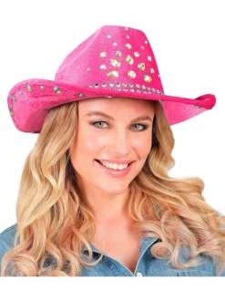 Hoed "Cowboy" roze