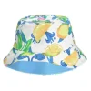 Hoed wit/blauw/geel