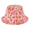 Hoed wit/oranje/rood