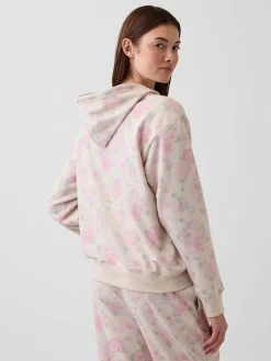 Hoodie beige/lichtroze
