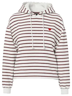Hoodie "Chilli" bruin/wit