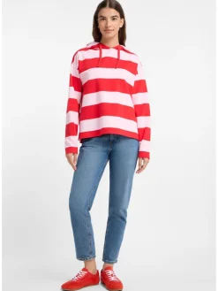 Hoodie "Eydis" rood/lichtroze