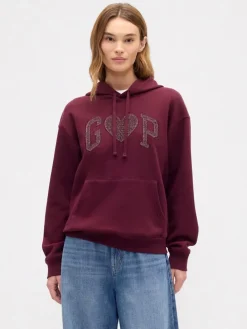 Hoodie pruimkleurig