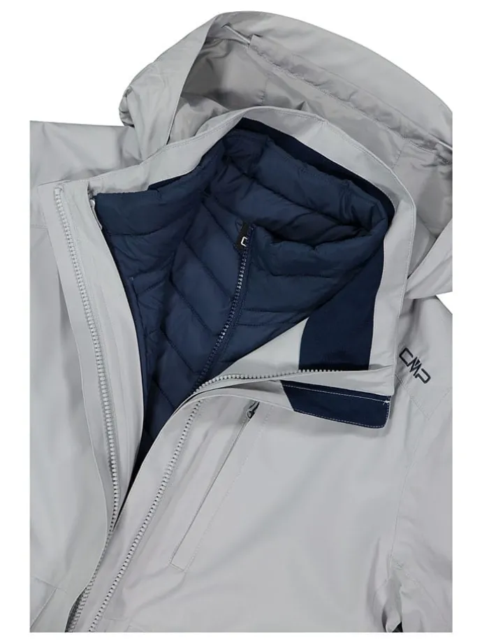 3 in 1 - functionele jas donkerblauw/grijs