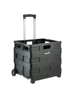 Inklapbare boodschappentrolley "Olli" zwart - 65 l