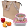 Isoleerlunchtas "On the go" beige - (B)33,5 x (H)24 x (D)14 cm