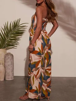 Jumpsuit beige/antraciet