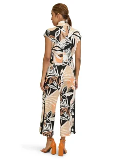 Jumpsuit beige/zwart