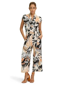 Jumpsuit beige/zwart