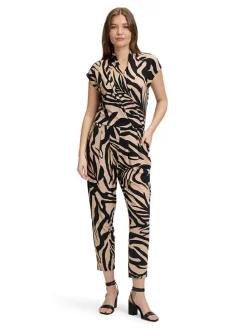 Jumpsuit beige/zwart