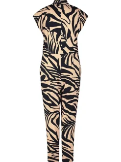 Jumpsuit beige/zwart