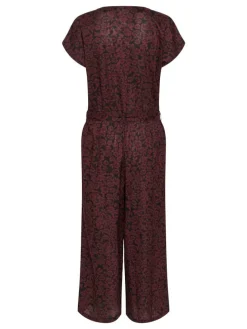 Jumpsuit bordeaux/zwart