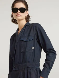 Jumpsuit donkerblauw