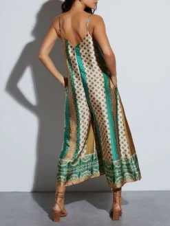 Jumpsuit meerkleurig/groen