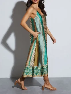 Jumpsuit meerkleurig/groen