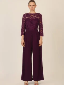 Jumpsuit pruimkleurig