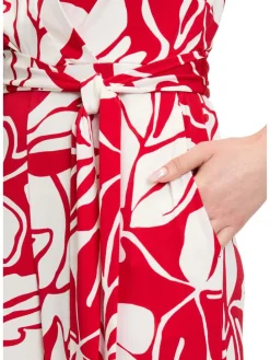 Jumpsuit rood/crème