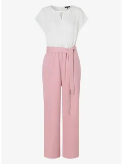 Jumpsuit wit/lichtroze
