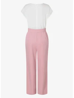 Jumpsuit wit/lichtroze