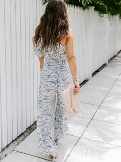 Jumpsuit wit/meerkleurig
