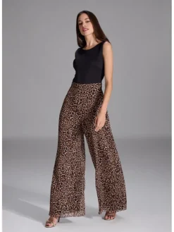 Jumpsuit zwart/beige/bruin