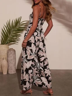 Jumpsuit zwart/crème