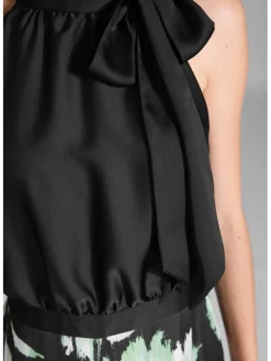 Jumpsuit zwart/groen
