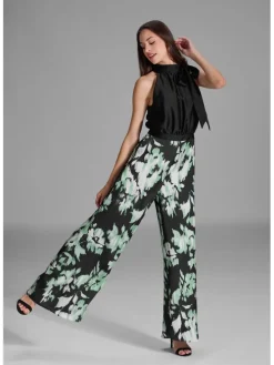 Jumpsuit zwart/groen
