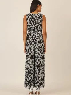 Jumpsuit zwart/lichtgrijs