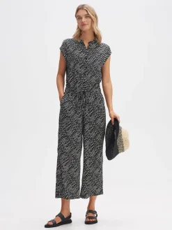 Jumpsuit zwart/wit