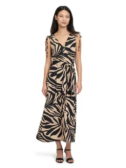 Jurk beige/zwart