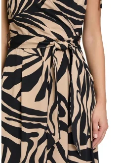 Jurk beige/zwart