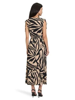 Jurk beige/zwart
