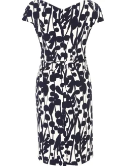 Jurk crème/donkerblauw