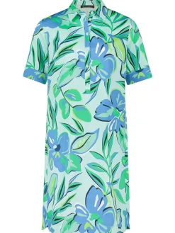Jurk lichtblauw/groen