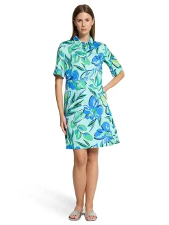 Jurk lichtblauw/groen