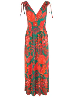 Jurk rood/groen