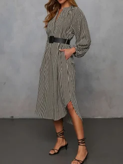 Jurk zwart/beige
