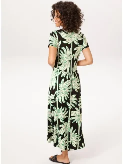 Jurk zwart/groen