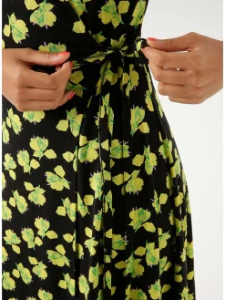 Jurk zwart/groen