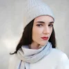Kasjmieren beanie grijs
