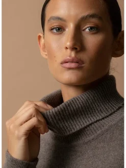 Kasjmieren coltrui "Willow" taupe