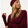 Kasjmieren muts "Ginger" bordeaux