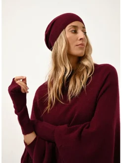 Kasjmieren muts "Ginger" bordeaux