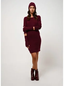 Kasjmieren stulpen "Serre" bordeaux