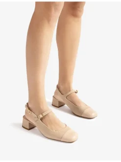 Keder-Pumps beige